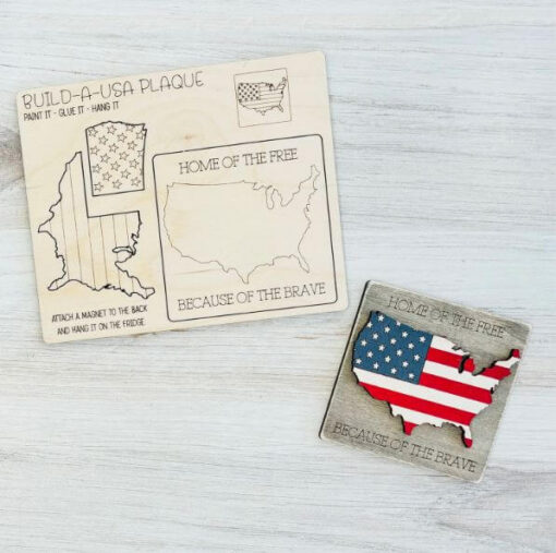 Build a USA Plaque Pop-Out Card