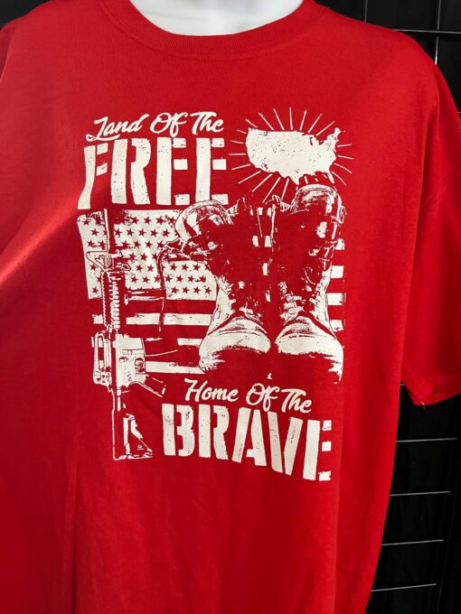 Patriotic Pride T-Shirt: Land of the Free, Home of the Brave – Premium Quality, Ultimate Comfort - Image 2