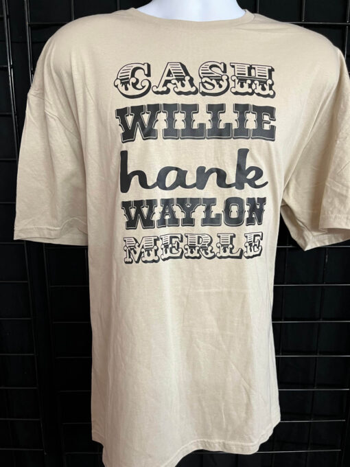 Women's 2XL Cash Willie Hank Waylon Merle T-Shirt - Iconic Country Legends Apparel - Image 2