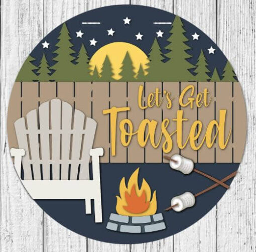 Get Toasted in Style: Premium Lasercut Wood Backyard Firepit Door Hanger