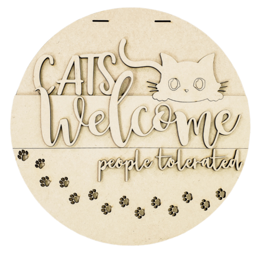 Create Your Own Cat Welcome Door Hanger - Perfect DIY Kit for Beginners