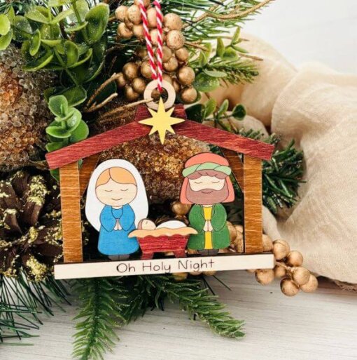 Build a Nativity Ornament Pop-Out Card - Image 2