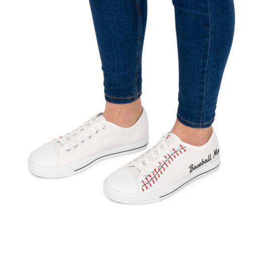 Baseball Mom Low Top Sneakers-Show Your Team Spirit in Style! Customize with your player's number, Baseball mom, custom shoes, team spirit - Image 8