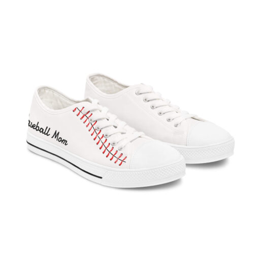 Baseball Mom Low Top Sneakers-Show Your Team Spirit in Style! Customize with your player's number, Baseball mom, custom shoes, team spirit