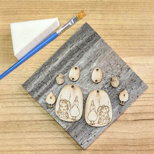 Exquisite DIY Handcrafted Chicken 3D Earrings Kit – Intricate Wooden Layers for Unique Style