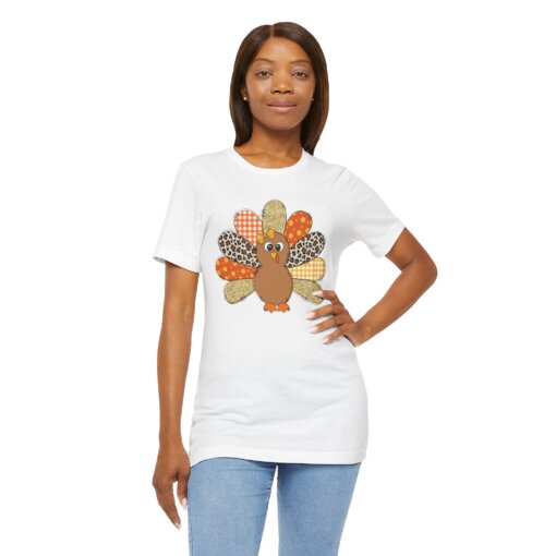 Colorful Turkey Tshirt, Thanksgiving Tee, Fall Festival Shirt, Turkey Print Top, Festive Holiday Apparel - Image 5