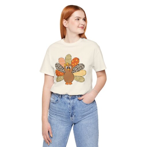 Colorful Turkey Tshirt, Thanksgiving Tee, Fall Festival Shirt, Turkey Print Top, Festive Holiday Apparel - Image 6