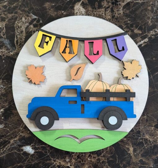 Enhance Your Autumn Aesthetic with Our Fall Pickup Truck Small Sign – Perfect Seasonal Decor!