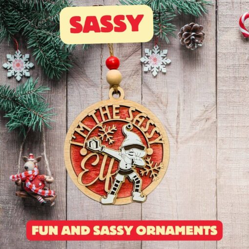 Spice Up Your Holiday Decor with Fun & Sassy Laser-Cut Christmas Ornaments - Image 2