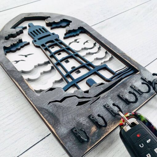 Illuminate Your Space: The Unique Lighthouse Key Hanger for Stylish Organization - Image 2