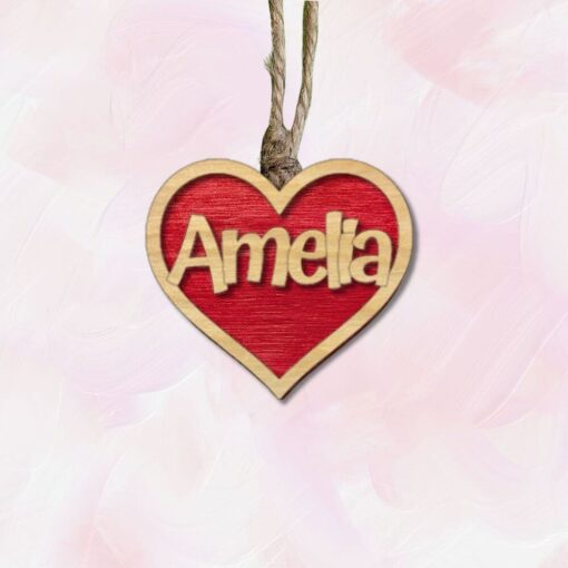 Personalized Heart Air Freshener: Custom Engraved Valentine Gift with Essential Oil Felt - Image 3