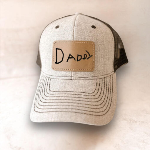 Custom Kids' Art Hat: Unique Personalized Gift with Engraved Leather Patch - Image 2