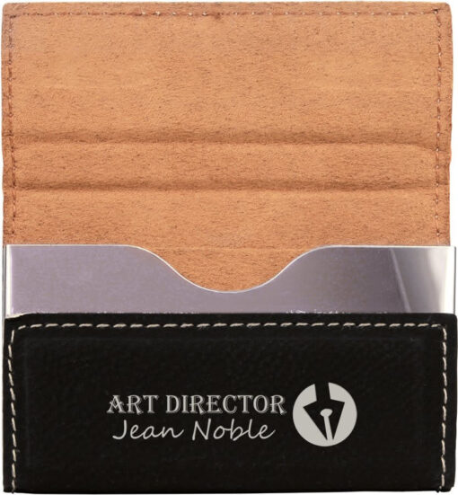 Laserable Leatherette Hard Business Card Holder - Image 15