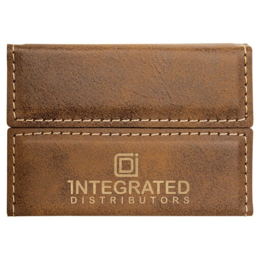 Laserable Leatherette Hard Business Card Holder - Image 14