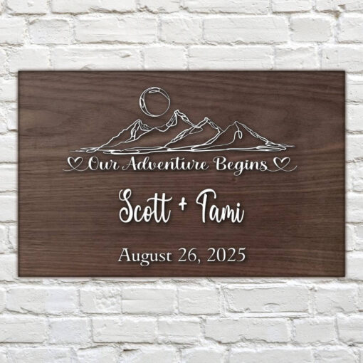 Capture Memories: Personalized Mountain Scene Guest Book for Weddings - Image 2