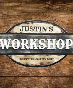 "Custom Engraved Workshop Sign - Personalized Laser-Cut Wood Decor for DIY Enthusiasts"