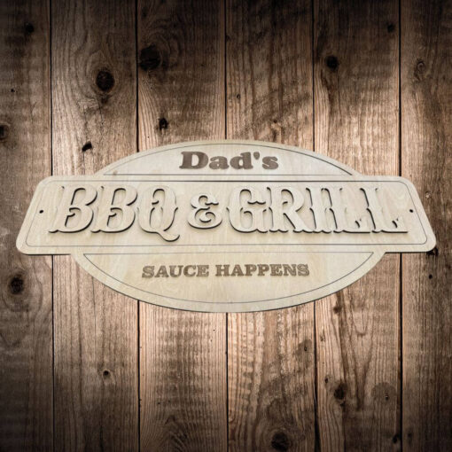 Custom BBQ & Grill Sign - Perfect Personalized Gift for Father's Day and Birthdays | Unique Lasercut Wood Decor - Image 8