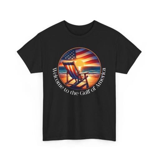 Welcome to the Gulf of America, USA Pride, Sunset Beach Unisex Heavy Cotton Tee, Summer Vibe Shirt, Beach Lover Gift, Patriotic Tee, - Image 7