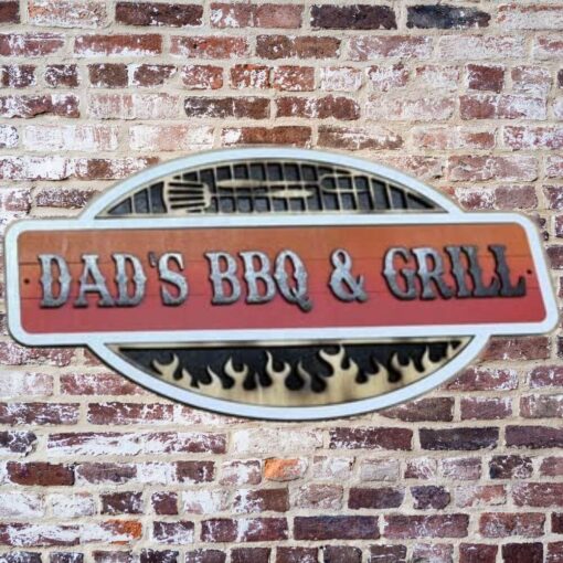 Custom BBQ & Grill Sign - Perfect Personalized Gift for Father's Day and Birthdays | Unique Lasercut Wood Decor - Image 7