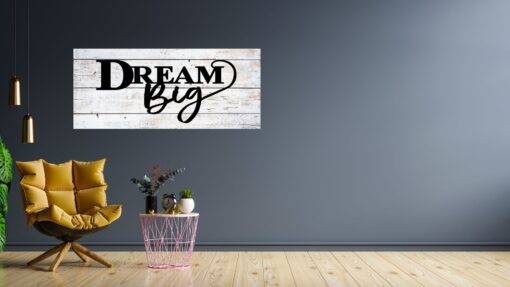 Dream Big Laser Cut Wood Sign - Stunning 40x20 Entryway Decor for Housewarming, Weddings & More! - Image 5