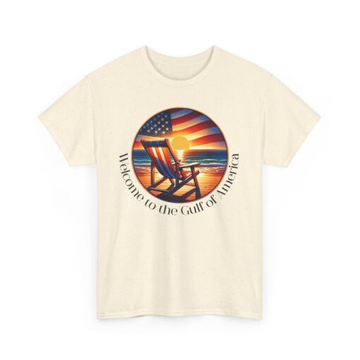 Welcome to the Gulf of America, USA Pride, Sunset Beach Unisex Heavy Cotton Tee, Summer Vibe Shirt, Beach Lover Gift, Patriotic Tee, - Image 11