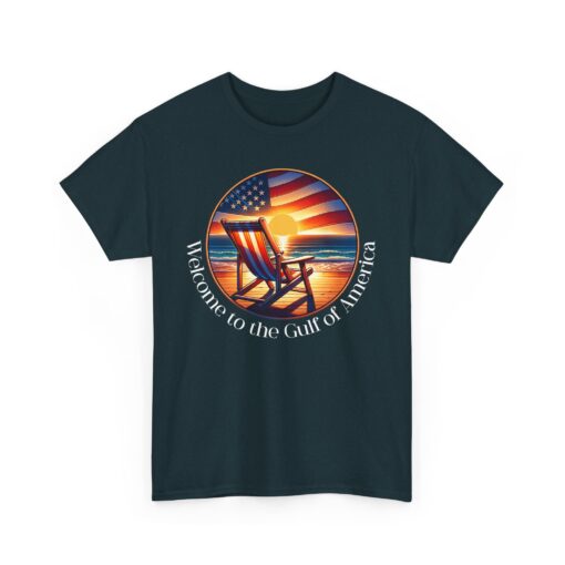 Welcome to the Gulf of America, USA Pride, Sunset Beach Unisex Heavy Cotton Tee, Summer Vibe Shirt, Beach Lover Gift, Patriotic Tee, - Image 19