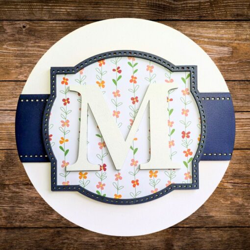 Personalized 9-Inch Monogram Frame Ribbon Pattern Sign - Unique Custom Entryway Decor for Thoughtful Gifts - Image 7