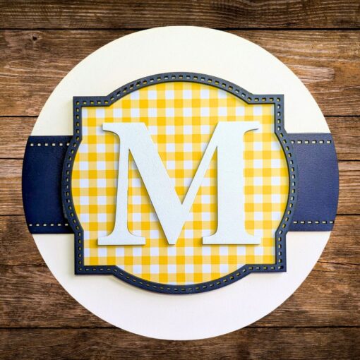 Personalized 9-Inch Monogram Frame Ribbon Pattern Sign - Unique Custom Entryway Decor for Thoughtful Gifts - Image 4