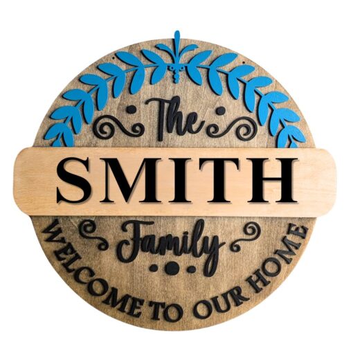 Personalized Family Door Sign - Welcome to our home