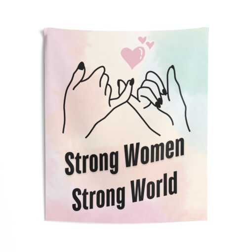 Strong Women, Strong World Feminist Tapestry, Wall Decor, Womens rights, equality - Image 2