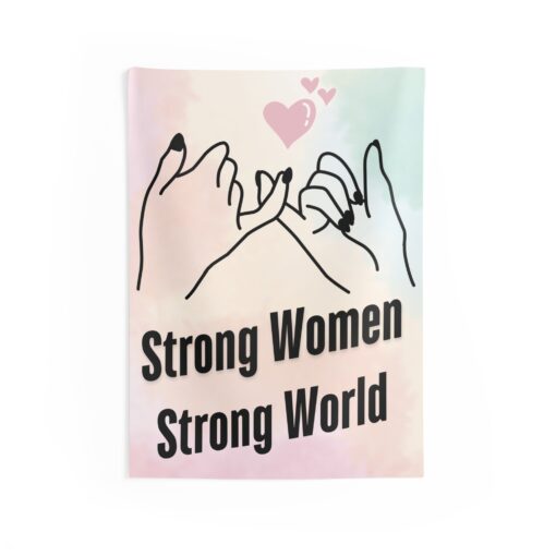 Strong Women, Strong World Feminist Tapestry, Wall Decor, Womens rights, equality