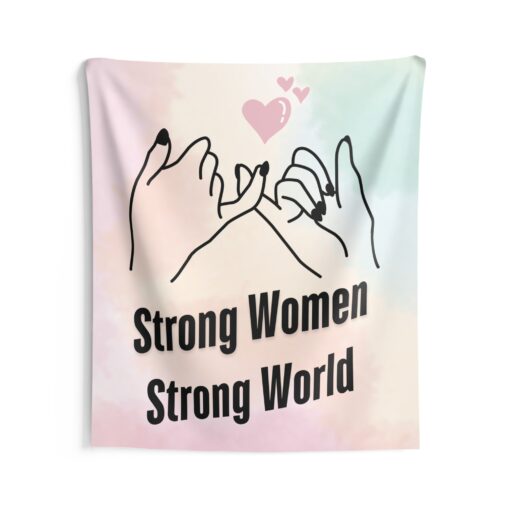 Strong Women, Strong World Feminist Tapestry, Wall Decor, Womens rights, equality - Image 3