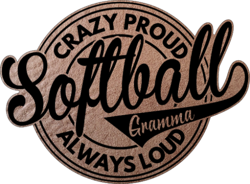 Crazy Proud Softball Hat: Customizable Game Day Style with Engraved Leather Patch - Always Loud, Always Proud! - Image 5