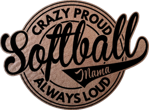 Crazy Proud Softball Hat: Customizable Game Day Style with Engraved Leather Patch - Always Loud, Always Proud! - Image 6