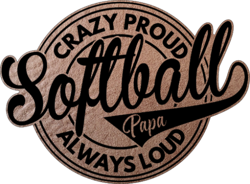 Crazy Proud Softball Hat: Customizable Game Day Style with Engraved Leather Patch - Always Loud, Always Proud! - Image 9